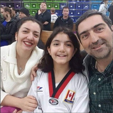 Mohammad Mahdi Sadeghi, his wife, Bahareh Hajesfandiari, and their daughter, Anisa Sadeghi, died when a plane operated by Ukraine International Airlines, crashed shortly after takeoff near Shahedshahr, Iran, on Wednesday, Jan. 8, 2020.