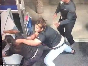 Summer Tapasa has found fame after battling this suspected shoplifter at a Best Buy in Hawaii.