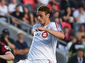 Rocco Romeo (61) of Toronto FC II during a United Soccer League match at TD Place Stadium in Ottawa on May 31, 2018.  Steve Kingsman/Freestyle Photography/Ottawa Fury FC