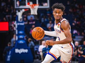 Canadian Shai Gilgeous-Alexander has been a bright spot in recent weeks.  (OKCThunder/Twitter)