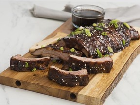 Sticky Sesame-Hoisin ribs. (Photo courtesy Ontario Pork)