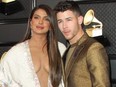 Priyanka Chopra and Nick Jonas attend the 62nd Annual GRAMMY Awards held at the Staples Center in Los Angeles California on Jan. 26, 2020.