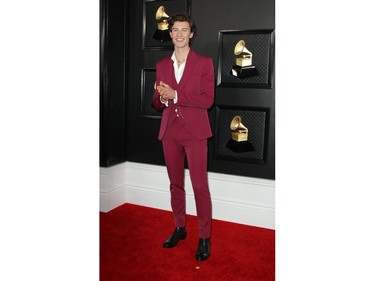 Shawn Mendes attends the 62nd Annual GRAMMY Awards held at the Staples Center in Los Angeles California on Jan. 26, 2020.
