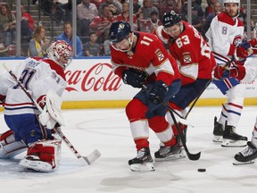 Jonathan Huberdeau leads the Panthers in scoring with 17 goals and 59 points. Getty images