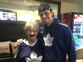 Donna Thomson, 71, meets Maple Leafs star Auston Matthews on Monday, Jan. 6, 2020. Supplied photo