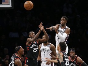 Toronto Raptors forward Rondae Hollis-Jefferson (left) is among the roster of players who have stepped up in the wake of key injuries on the team. USA TODAY