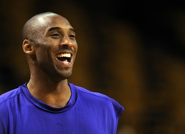 Kobe Bryant of the Lakers practices on June 6, 2008, before Game 2 of the NBA Finals against the Celtics in Boston.