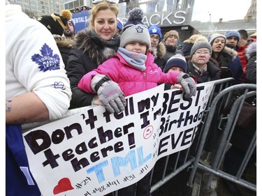 Toronto Maple Leafs held their annual outdoor practice at Nathan Phillips Square (Pictured) Leafs fans showing their support   in Toronto on Thursday January 9, 2020. Jack Boland/Toronto Sun/Postmedia Network