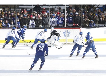 Toronto Maple Leafs held their annual outdoor practice at Nathan Phillips Square  in Toronto on Thursday January 9, 2020. Jack Boland/Toronto Sun/Postmedia Network