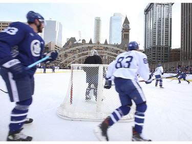 Toronto Maple Leafs held their annual outdoor practice at Nathan Phillips Square in Toronto on Thursday January 9, 2020. Jack Boland/Toronto Sun/Postmedia Network