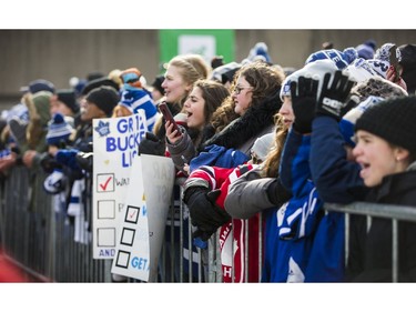 Toronto Maples Leafs fans during the team's annual outdoor skate at Nathan Philips Square in Toronto, Ont. on Thursday January 9, 2020. Ernest Doroszuk/Toronto Sun/Postmedia