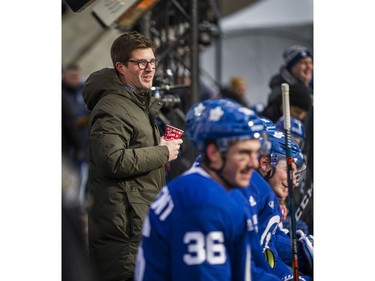 Toronto Maple Leafs GM Kyle Dubas during the team's annual outdoor skate at Nathan Philips Square in Toronto, Ont. on Thursday January 9, 2020. Ernest Doroszuk/Toronto Sun/Postmedia