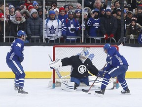Toronto Maple Leafs held their annual outdoor practice at Nathan Phillips Square  in Toronto on Thursday January 9, 2020. Jack Boland/Toronto Sun/Postmedia Network