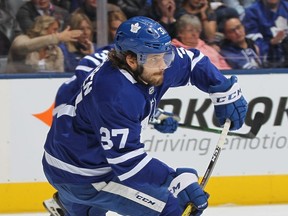 When 20-year-old Swede Timothy Liljegren stepped into Saturday’s game against Chicago,  he became the 1,000th player to suit up for the Maple Leafs in franchise history, by the NHL's count. (Claus Andersen/Getty Images)