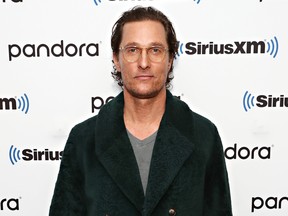 Matthew McConaughey poses for a photo as Andy Cohen sits down with the cast of 'The Gentlemen' on his SiriusXM Channel Radio Andy at the SiriusXM Studios on Jan. 13, 2020 in New York City. (Cindy Ord/Getty Images for SiriusXM)