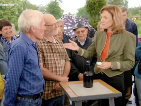 During a recent episode of BBC's Antique Roadshow, two gentlemen sample what they believed was a 150-year-old bottle of port that actually was urine. (BBC)
