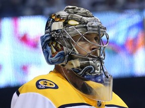 Nashville Predators goaltender Pekka Rinne recorded two shutouts against the Maple Leafs in the 2018-19 season. 
(KEVIN KING/Postmedia Network files)