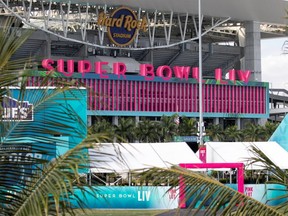 View of Hard Rock Stadium prior to Super Bowl LIV between the San Francisco 49ers and the Kansas City Chiefs in Miami Gardens, Florida, U.S., on Jan. 30, 2020. (REUTERS/Marco Bello)
