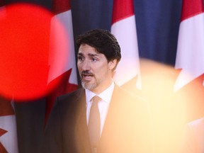 Prime Minister Justin Trudeau holds a press conference at the National Press Theatre in Ottawa on Friday, Jan. 17, 2020. THE CANADIAN PRESS/Sean Kilpatrick