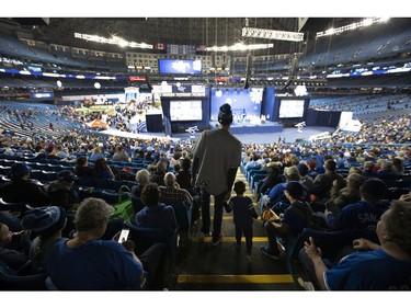 The Toronto Blue Jays introduced the Jays' new look uniform today at Winter Fest attracting multiple generations of Blue Jay fans to the Rogers Centre in Toronto, Ont. on Saturday January 18, 2020. Stan Behal/Toronto Sun/Postmedia Network