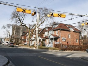 The pedestrian crosswalk at Rosemount Ave and Oakland Ave on Friday January 17, 2020 where a young girl was struck by a fire truck in December.