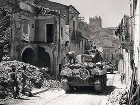 A Canadian tank in Sicily in 1943. (Department of National Defence)
