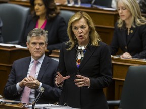Health Minister Christine Elliott is pictured in question period on Feb. 26, 2020.