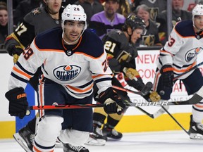 Andreas Athanasiou  of the Edmonton Oilers.  (Photo by Ethan Miller/Getty Images)