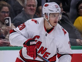 Carolina Hurricanes forward Sebastian Aho. (JEROME MIRON/USA TODAY Sports)