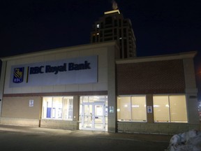 Four people were injured during an armed robbery at an RBC on Markham Rd., north of 16th Avenue, in Markham on Wednesday, Feb. 19, 2020. (Chris Doucette/Toronto Sun)