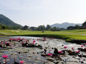 Black Mountain Golf Club in Thailand offers enough challenges that your golf score may not always be pretty but the scenery more than makes up from it. From colourful flowers to mountain back drops, the Pattaya region layout is first class. (Claudio DeMarchi photo)