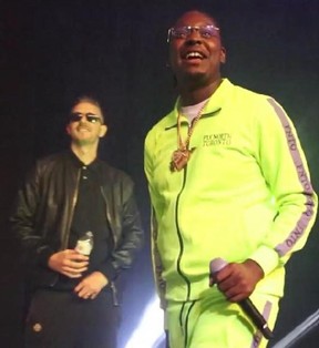 (Left) Ivan Albery Powell, owner of Great Music Agency, with one of his artists, the late Bvlly (Jahquar Stewart), who was gunned down in Oshawa on Dec. 24, 2019. (Instagram)