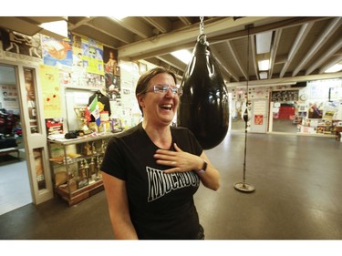 Jennifer Doiron, an administrator who has Level One coaching works at the Cabbagetown Boxing Club in Toronto on Wednesday February 12, 2020. Jack Boland/Toronto Sun/Postmedia Network