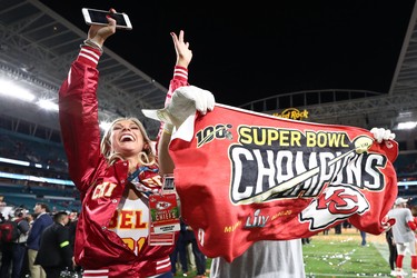 The Kansas City Chiefs celebrate after defeating the San Francisco 49ers in Super Bowl LIV at Hard Rock Stadium on February 2, 2020 in Miami. (Jamie Squire/Getty Images)