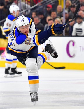 Defenceman Colton Parayko of the St. Louis Blues. (Stephen R. Sylvanie-USA TODAY Sports)