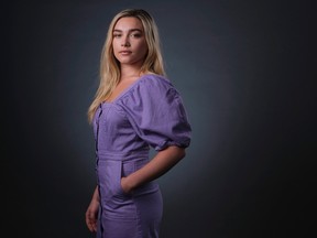 This Nov. 20, 2019 photo shows actress Florence Pugh during a portrait session in Los Angeles. Pugh was named one of the breakthrough artists of the year by the Associated Press. (Chris Pizzello/Invision/AP)