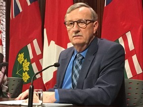 Dr. David Williams, the Chief Medical Officer of Ontario, updates reporters on the coronavirus at Queen's Park on February 3, 2020.