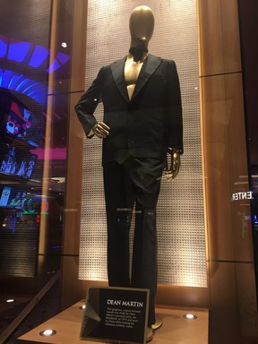 Don’t miss the tuxedo worn by Dean Martin on display at Center Bar at Seminole Hard Rock Hotel and Casino Tampa. (Cynthia McLeod/Toronto Sun)