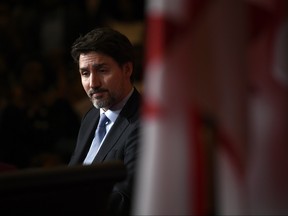 Prime Minister Justin Trudeau participates in a fireside discussion at a Black History Month reception at the National Arts Centre in Ottawa, on Monday, Feb. 24, 2020. THE CANADIAN PRESS/Justin Tang