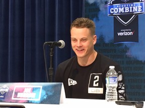 LSU quarterback Joe Burrow at the Indiana Convention Center in Indianapolis. (John Kryk/Postmedia)