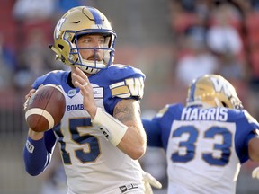 After spending five seasons with the Winnipeg Blue Bombers, quarterback Matt Nichols is heading east after reportedly agreeing to a three-year deal with the Toronto Argonauts. (CP FILES)