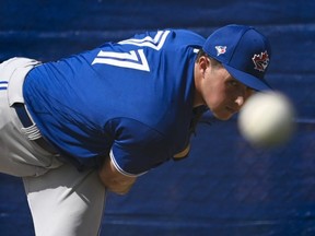 Blue Jays pitching prospect Nate Pearson is turning heads in spring training. USA TODAY