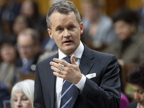 Natural Resources Minister Seamus O'Regan responds to a question during Question Period in the House of Commons Tuesday December 10, 2019 in Ottawa. THE CANADIAN PRESS/Adrian Wyld ORG XMIT: ajw123