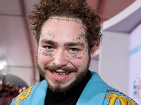 LOS ANGELES, CA - OCTOBER 09:  Post Malone attends the 2018 American Music Awards at Microsoft Theater on October 9, 2018 in Los Angeles, California.  (Photo by Kevork Djansezian/Getty Images For dcp)