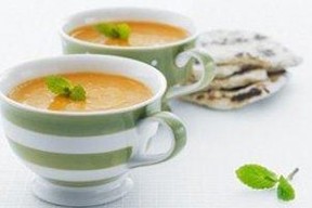 Spiced Red Lentil Soup with Cream Cheese.