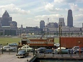 Back in the 1950s the Observation Deck of the Bank of Commerce (right of view) was the perfect place to spot aircraft, hopefully of the friendly variety. (Photo courtesy Robert Sandusky)