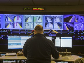 Staff monitoring TTC surveillance footage at the TTC Transit Control Centre in Toronto, Ont. on Wednesday February 26, 2020. Ernest Doroszuk/Toronto Sun/Postmedia