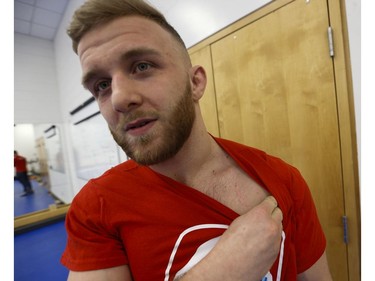 Clayton Pye, a wrestler at Brock University, has overcome adversity after almost being fatally stabbed a few years ago, is well on his way to competing for Canada at the Olympics.  in Toronto, Ont. on Tuesday February 18, 2020. Jack Boland/Toronto Sun/Postmedia Network