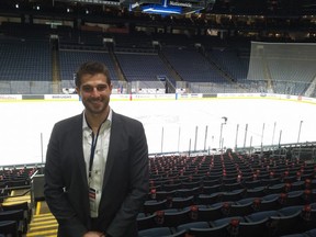Toronto native Zac Urback is in his first year as a hockey analyst with the Columbus Blue Jackets. JUSTIN HOLMES/TORONTO SUN