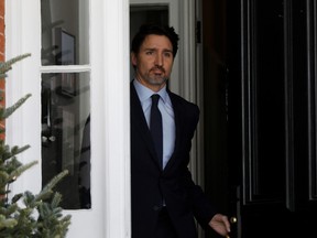 Canada's Prime Minister Justin Trudeau attends a news conference at Rideau Cottage in Ottawa, Ontario, Canada March 13, 2020.